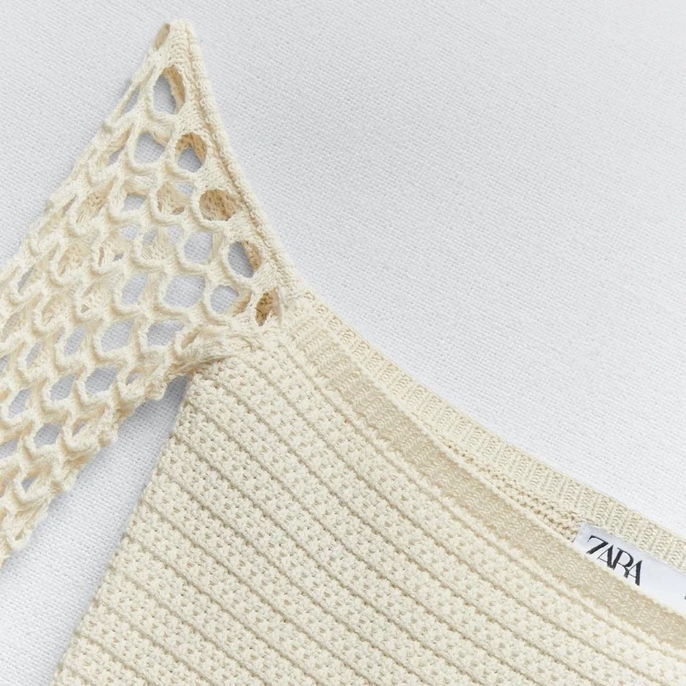 Zara Pointelle Knit Top